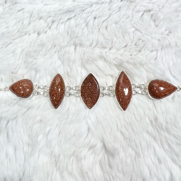 Goldstone 925 Large Pendant & Bracelet - Picture 5 of 9